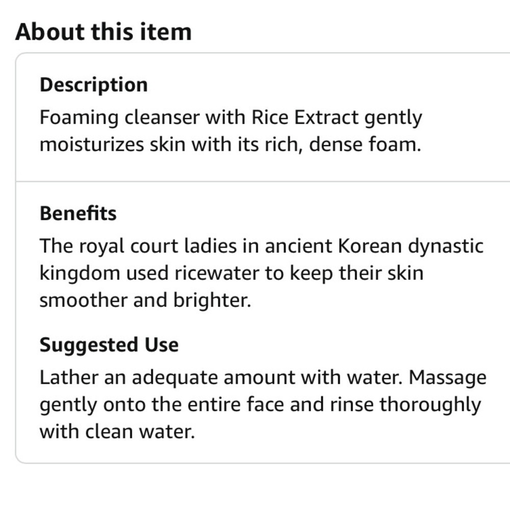 The Face Shop Korean Rice Water Bright Foaming Cleanser - Picture 3 of 6